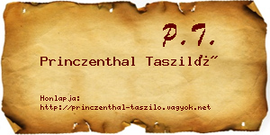 Princzenthal Tasziló névjegykártya